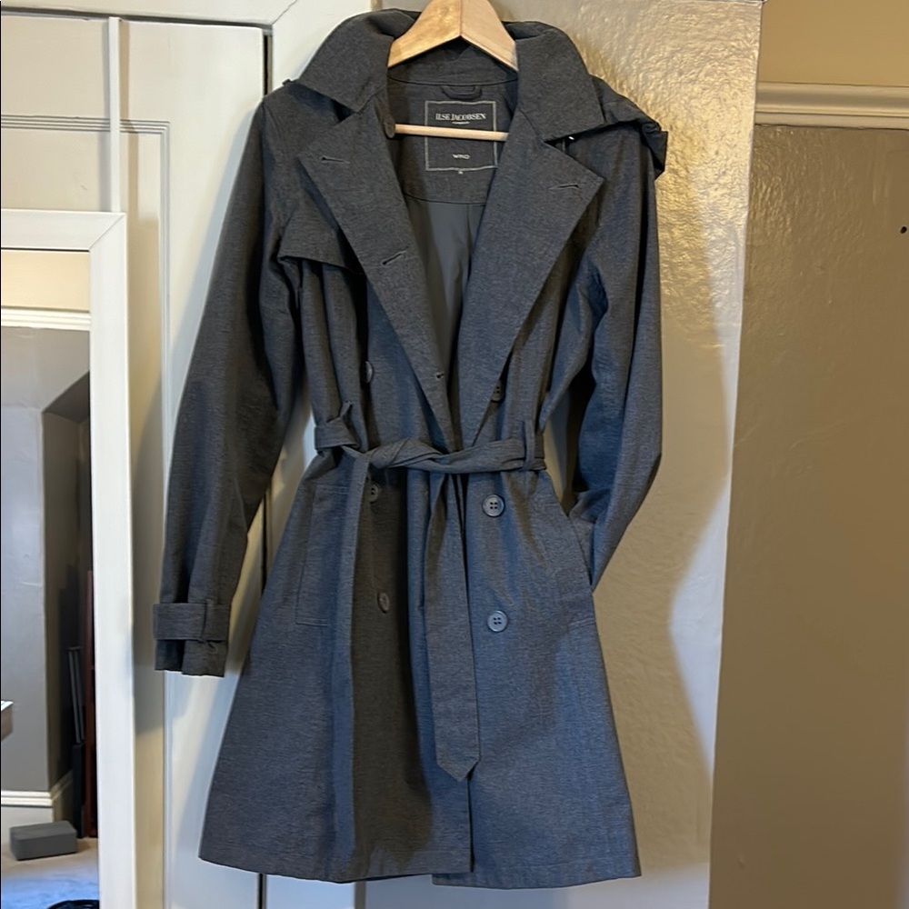 Ilse Jacobsen Gray Jacket Women's Trench Coat